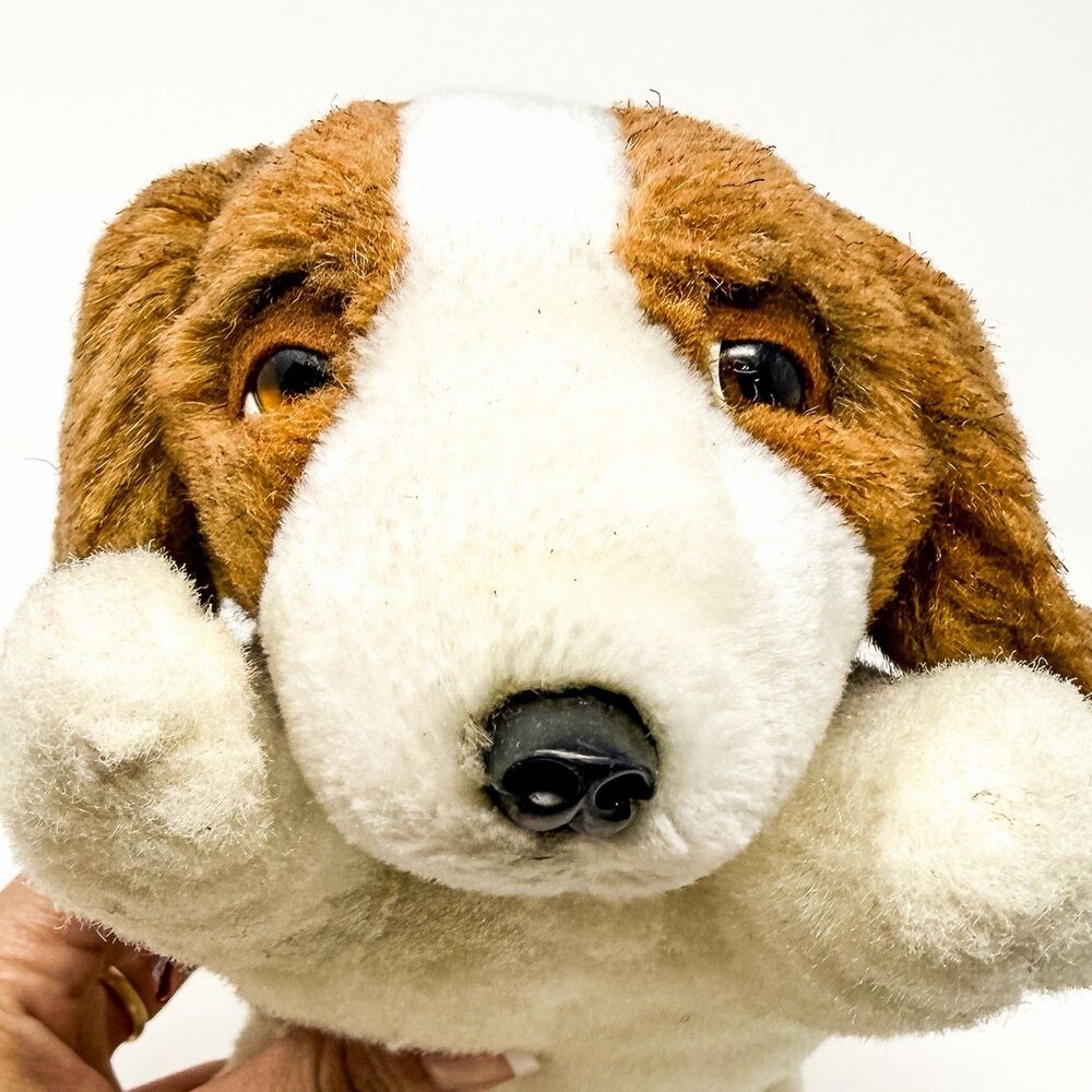 Vintage 1983 Avante Beagle Puppy Dog Plush Sad Eyes Stuffed Animal 10”